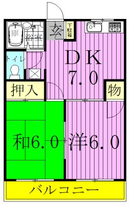 サマックスヴィラ岡田 205号室 間取り