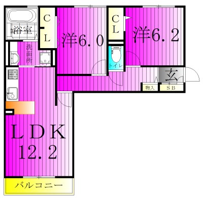 コンフォールコート 103号室 間取り