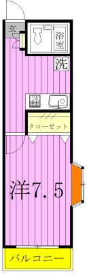 イワサレジデンスＡ棟 201号室 間取り