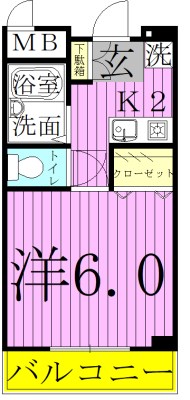 コートピレリ北松戸 301号室 間取り
