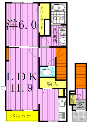 202号室 間取り