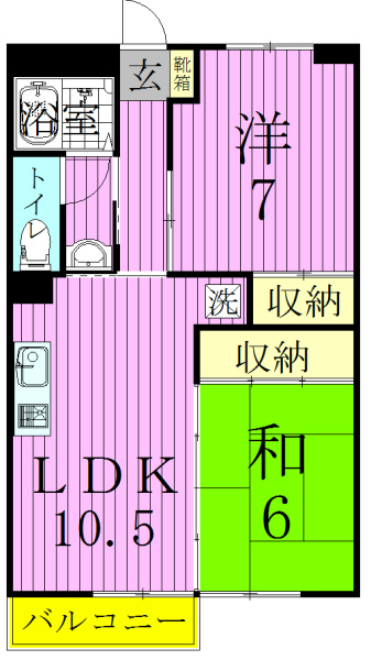 フレドールⅠ  202号室 間取り