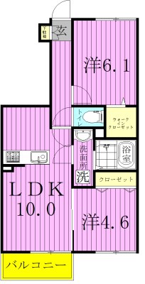 ラ・プランタン 101号室 間取り