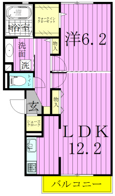 グラティア 103号室 間取り