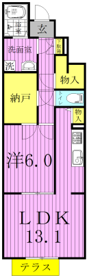フォレストメゾン増尾台 105号室 間取り
