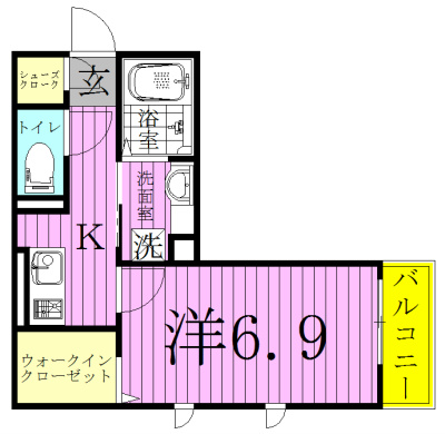 クレイドル 101号室 間取り