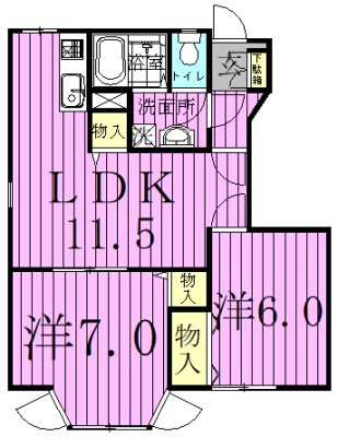 ポワール・メゾン１番館 103号室 間取り