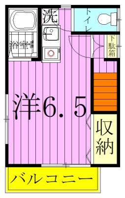 コーポ松戸 201号室 間取り