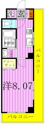 サンイング北松戸 206号室 間取り