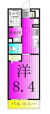 リブリ・南流山Ⅱ 105号室 間取り