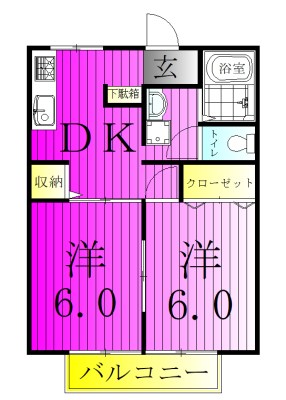 シャルムナガオ 301号室 間取り