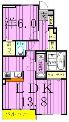 エターナリーⅡ 104号室 間取り
