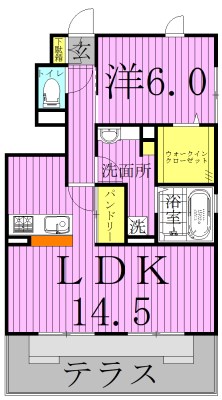LUZ 102号室 間取り