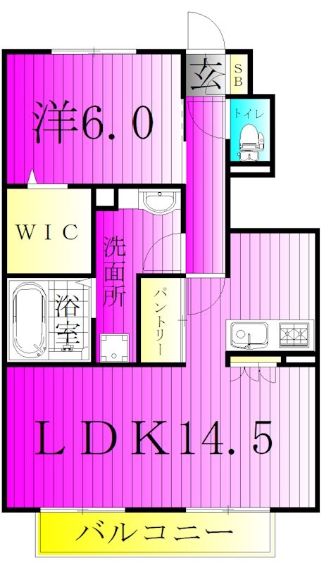 LUZ 102号室 間取り