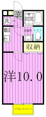 コリーヌ 102号室 間取り