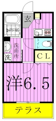 メゾンアレンヌ 103号室 間取り