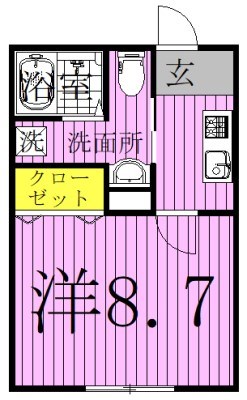 セナリオフォルム柏たなか 106号室 間取り