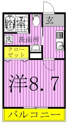 セナリオフォルム柏たなか 206号室 間取り