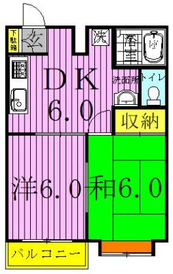 Ａコーポ 201号室 間取り
