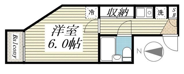 ジョイフル柏 506号室 間取り