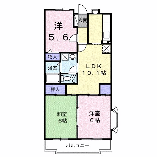 第３パールメゾン増田 402号室 間取り
