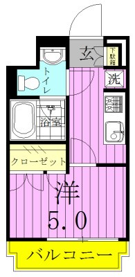 パークフラッツ松戸 1103号室 間取り