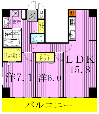 エルピス 211号室 間取り