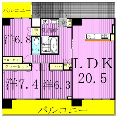 リアン 902号室 間取り
