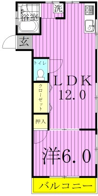 山幸ハイツ 201号室 間取り