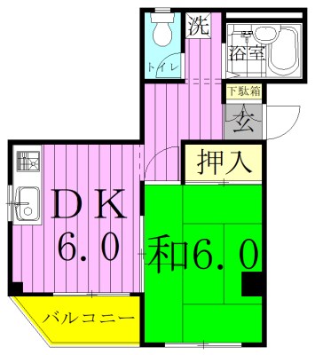 ドリームハイツ 101号室 間取り