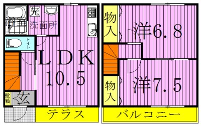 BLOOMⅡ 103号室 間取り