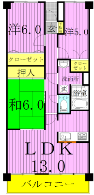 アーバンパーク柏 405号室 間取り