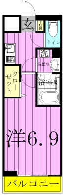 N-stage松戸 513号室 間取り