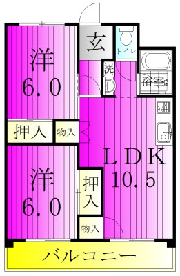 高橋ハイツ（新松戸） 403号室 間取り