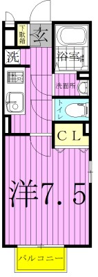 アルテール 101号室 間取り