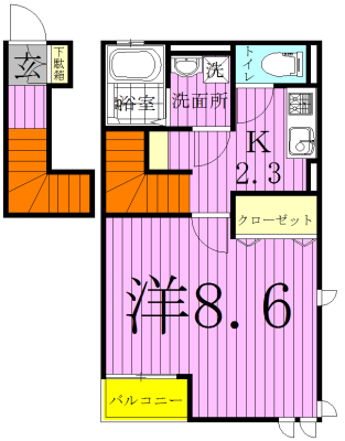 シルベラード 202号室 間取り