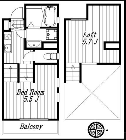 Ｇｌａｎｚ新松戸 205号室 間取り