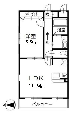 PRIMROSE新鎌ヶ谷 204号室 間取り