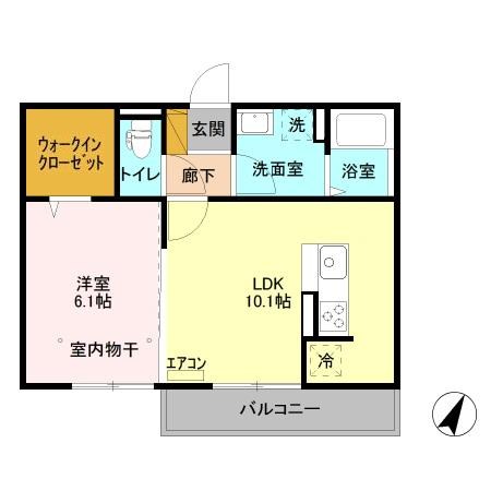 ライフマンションＢ  302号室 間取り