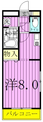 後関マンションⅡ 206号室 間取り
