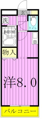 後関マンションⅡ 203号室 間取り