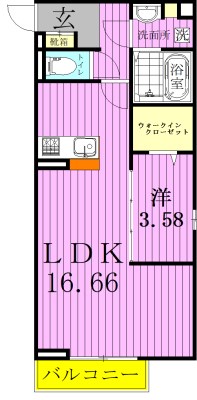グランサントビー 203号室 間取り