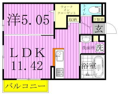 ラ・ベルメールおおたかの森 301号室 間取り