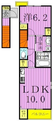 クリ・プラメージュⅡ 201号室 間取り