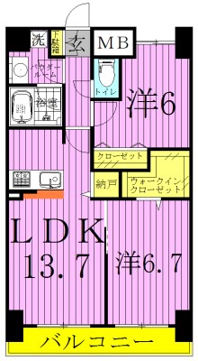 アンクレージュ 701号室 間取り
