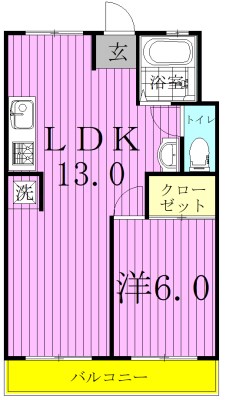 小金原第６コーポラス 703号室 間取り
