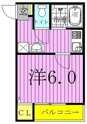 シャルムコート Ｂ2号室 間取り