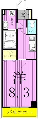 ラ・ルーナ新松戸 102号室 間取り