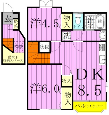 サンパティークＡ 202号室 間取り
