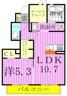 エテルナ（鎌ヶ谷） 101号室 間取り